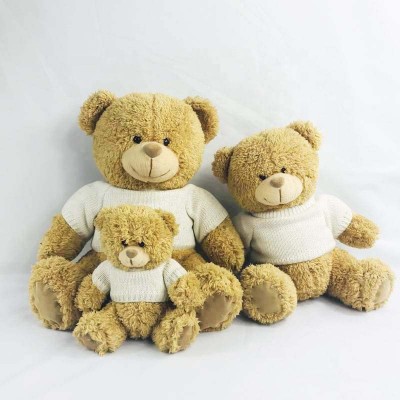 hot sale custom soft teddy bear stuffed animal plush bear toy with sweater