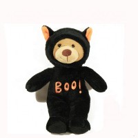 Halloween Custom black bear with cloth soft stuffed toys