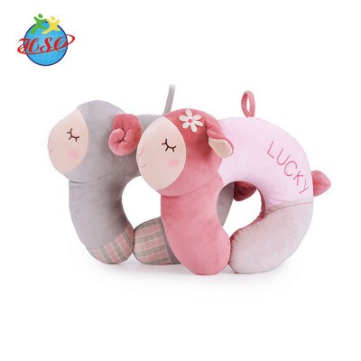 Animal tube happy funny monkey plush toy sleeping neck pillow