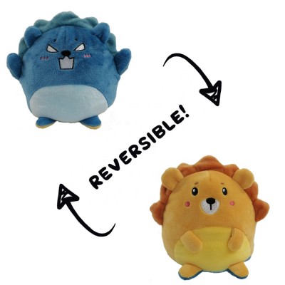 2020 new cute lion wild animals reversible plush lion toy