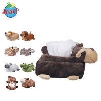 hot sale decoration animals toy plush tissue box cover